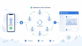 Residential proxy network with IP rotation for secure automation and stable VKontakte performance.